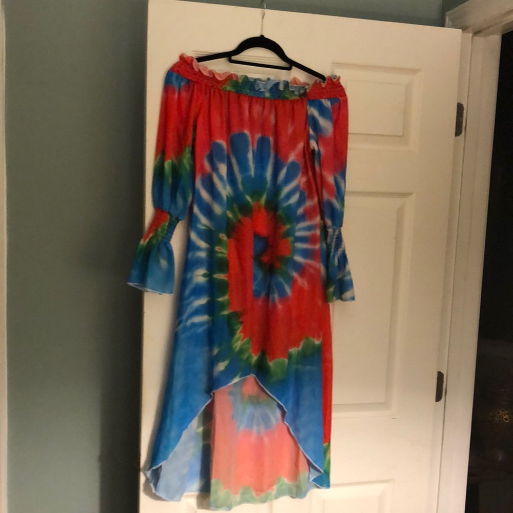 Tie Dye Hi/lo top/ dress/ or coverup